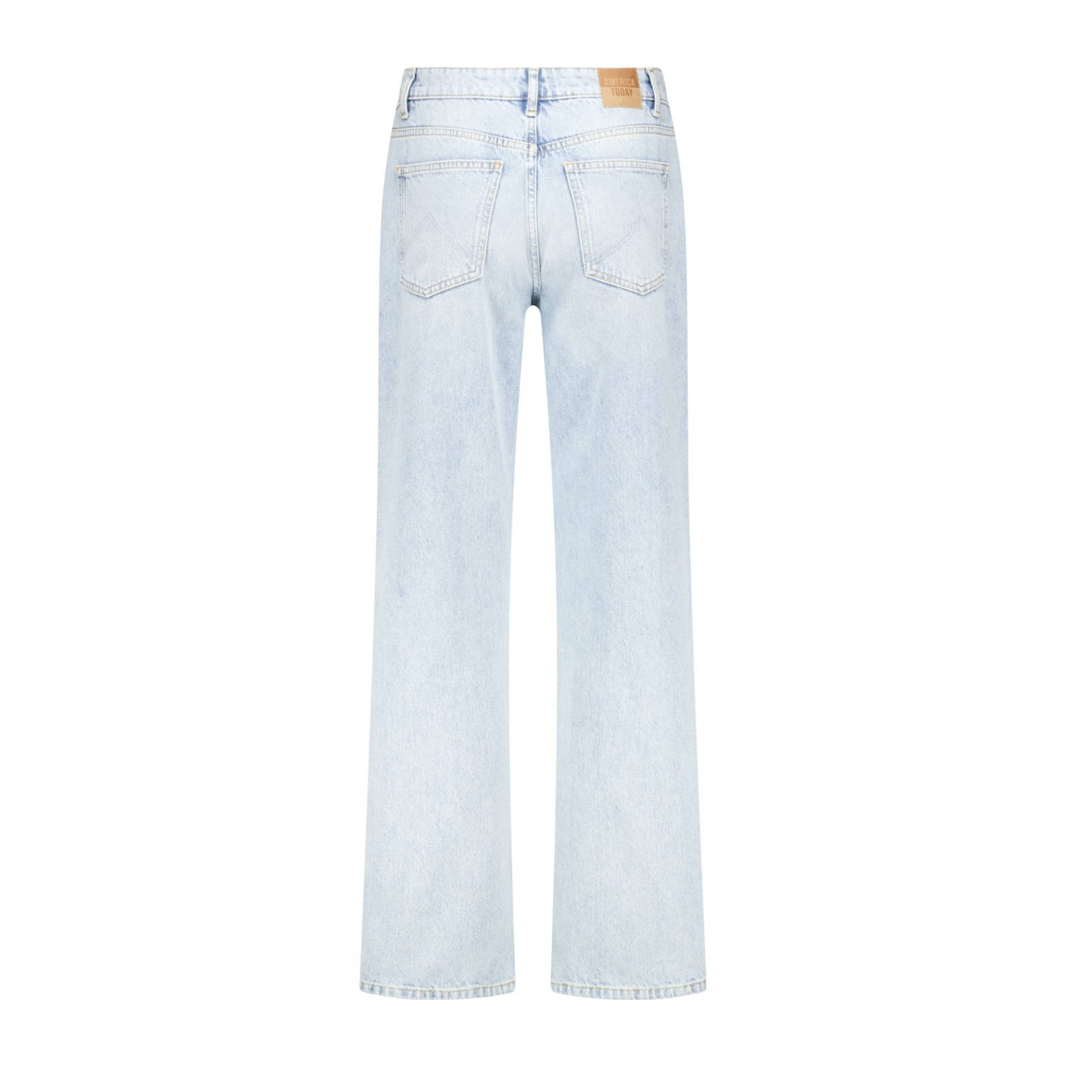 America Today low waist wide leg jeans light blue denim