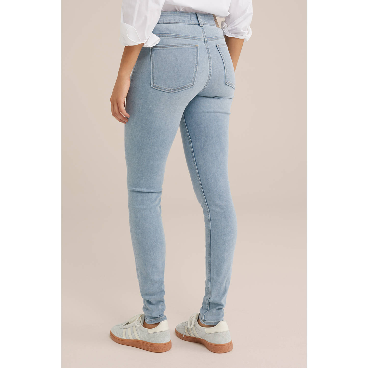 WE Fashion Blue Ridge high waist skinny jeans light blue denim