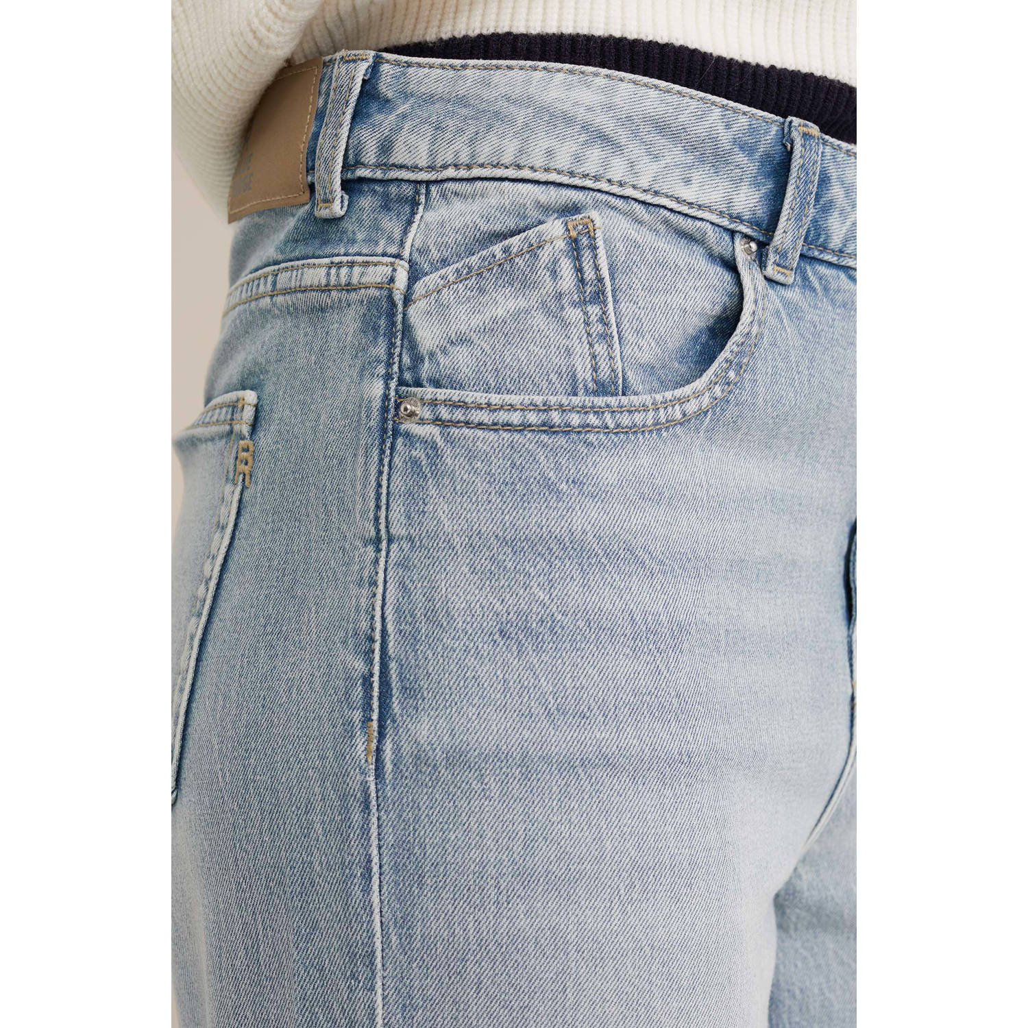 WE Fashion Blue Ridge high waist wide leg jeans light blue denim