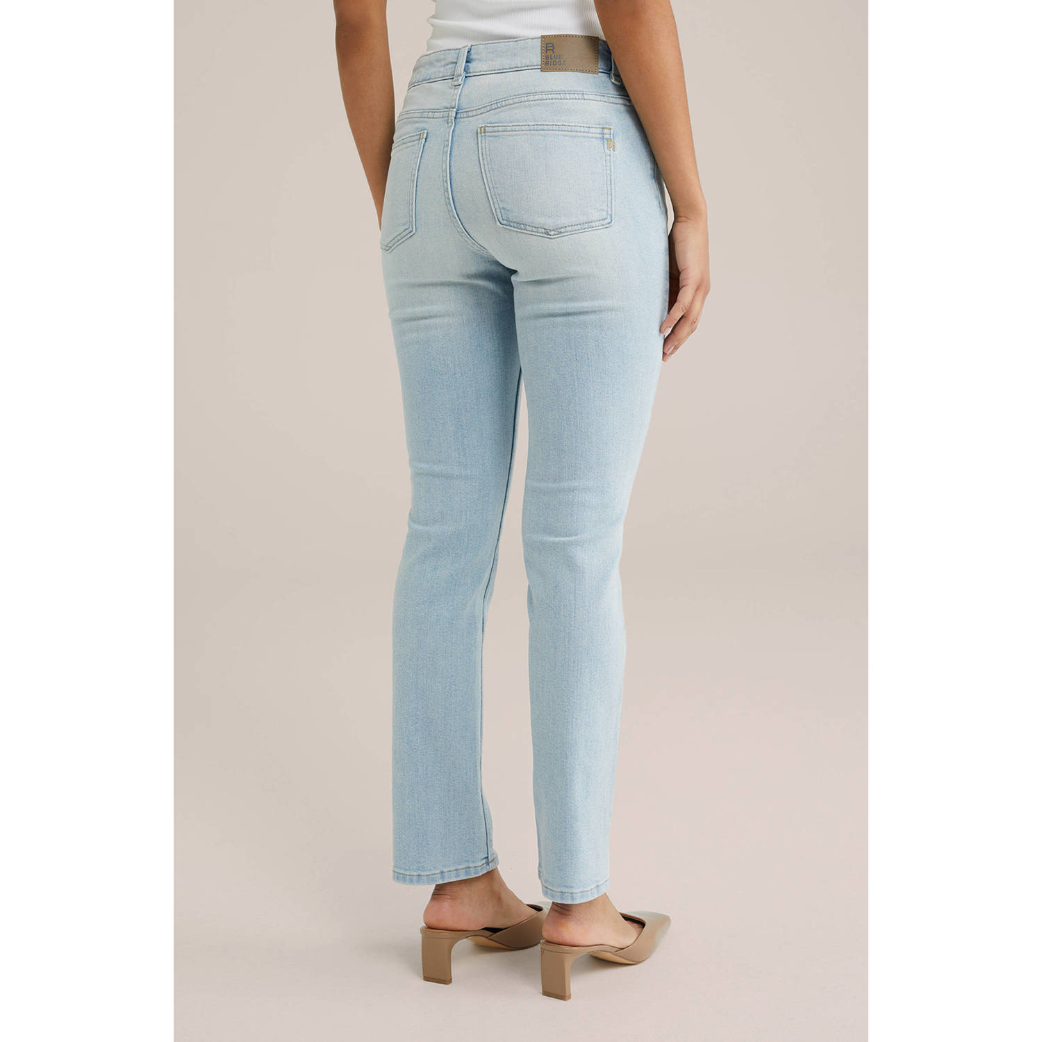 WE Fashion Blue Ridge slim fit jeans light blue denim