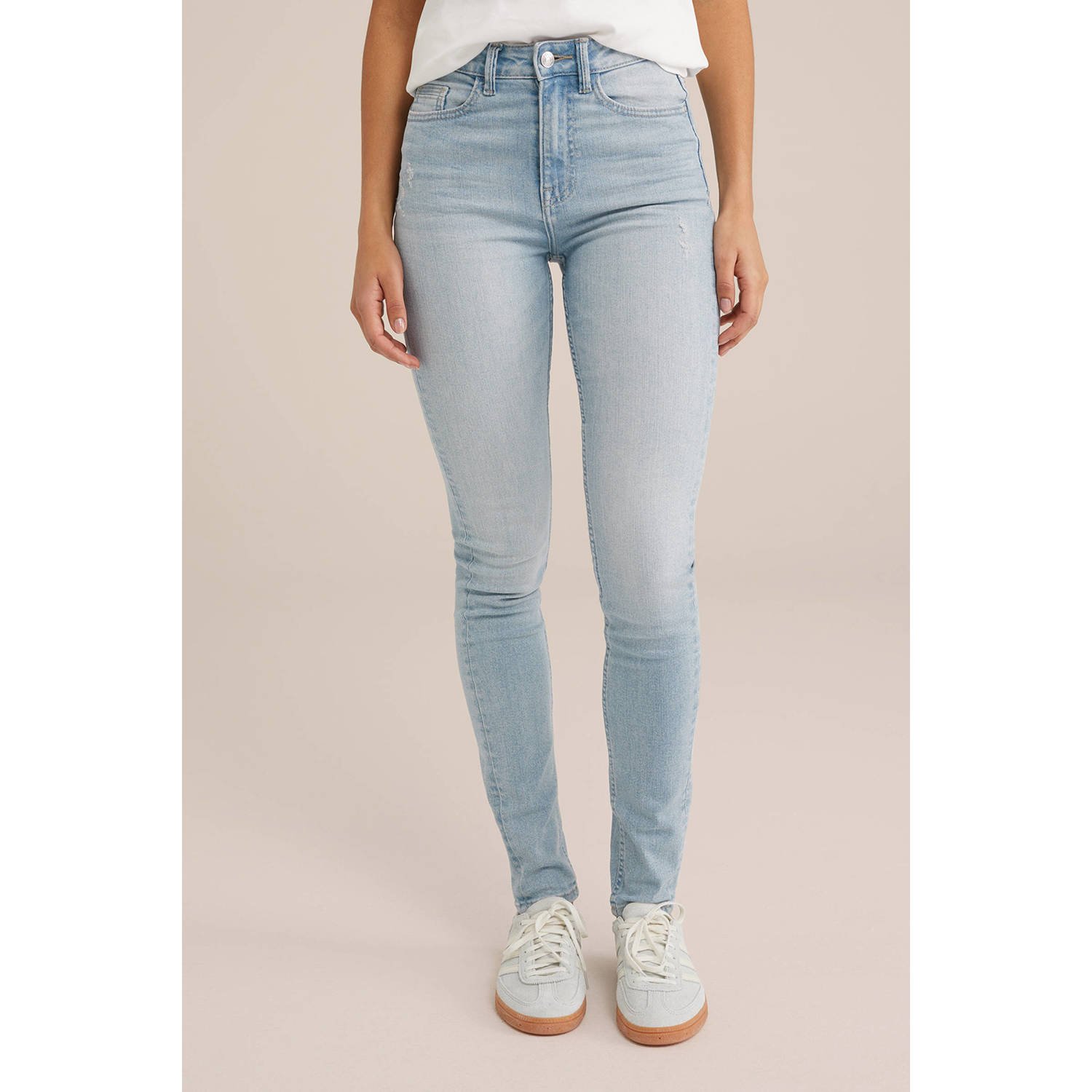 WE Fashion Blue Ridge skinny jeans light blue denim