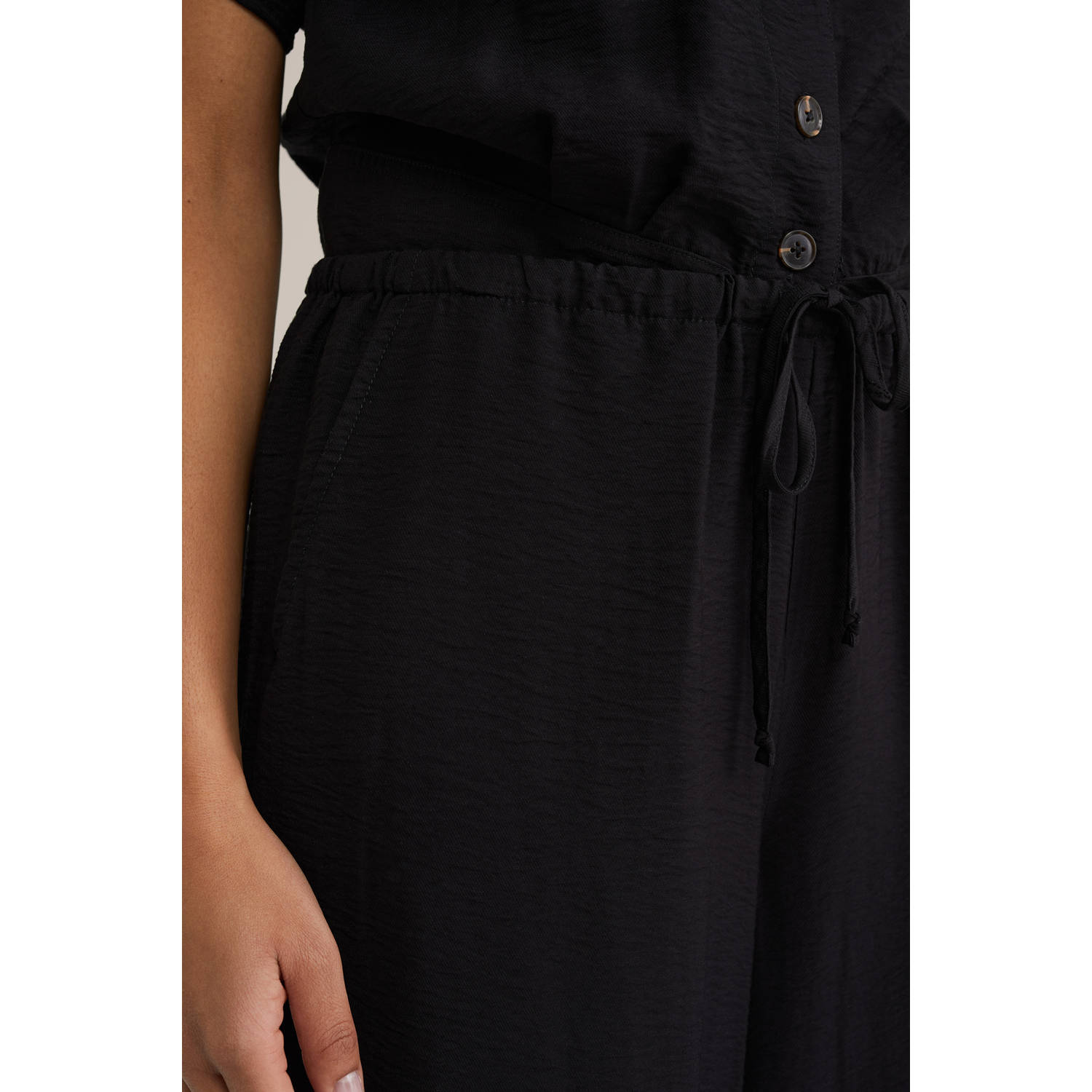 WE Fashion regular waist casual broek zwart