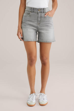 slim fit  short grey denim