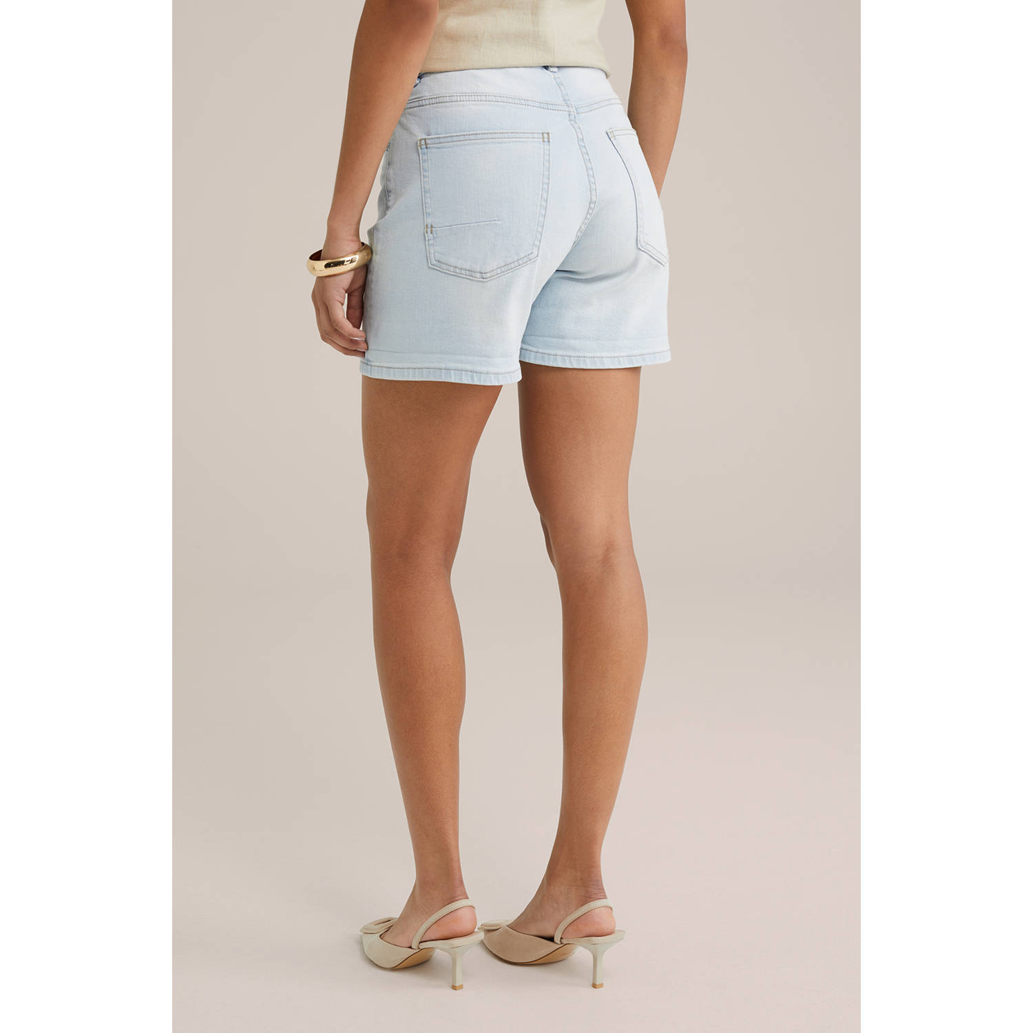 WE Fashion Blue Ridge slim regular waist denim short light blue denim