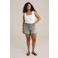 WE Fashion Curve slim regular waist denim short grey denim