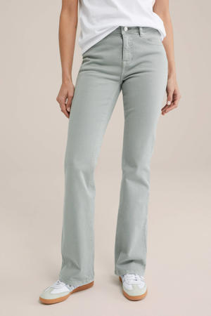flared jeans lichtgroen