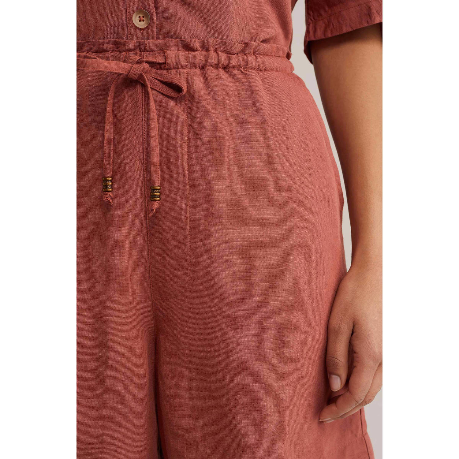 WE Fashion regular waist casual short roodbruin