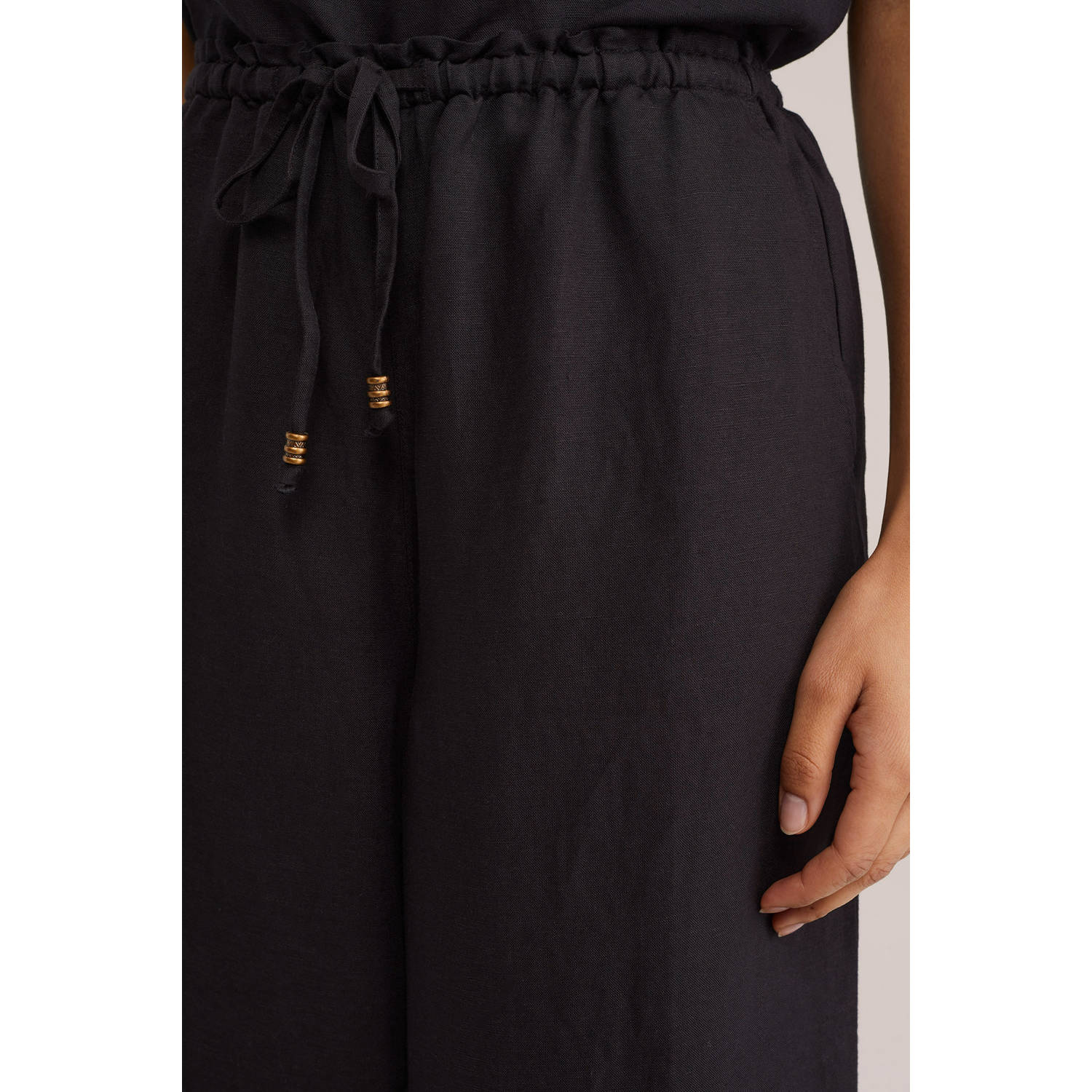 WE Fashion regular waist casual broek zwart