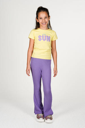 flared legging paars