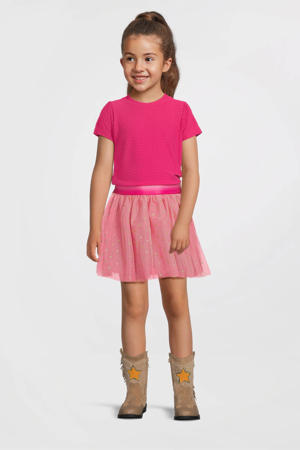 midi jurk roze