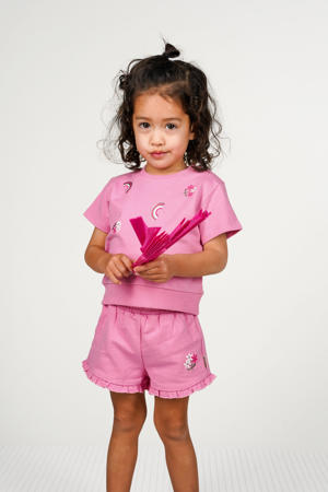 sweat T-shirt + short roze