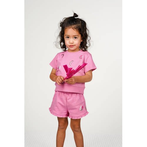 B.Nosy sweat T-shirt + short roze afbeelding