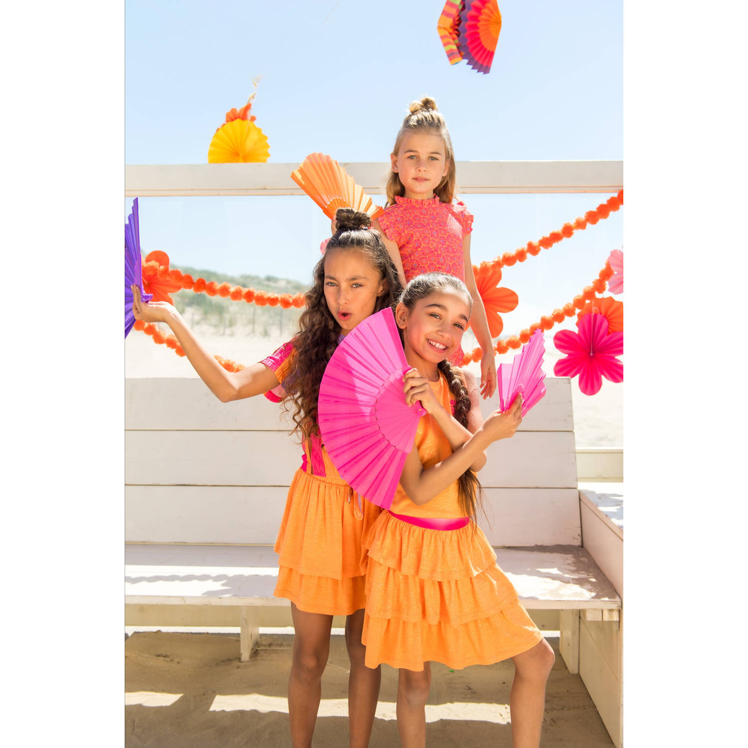 B.Nosy zomerjurk met glitter oranje