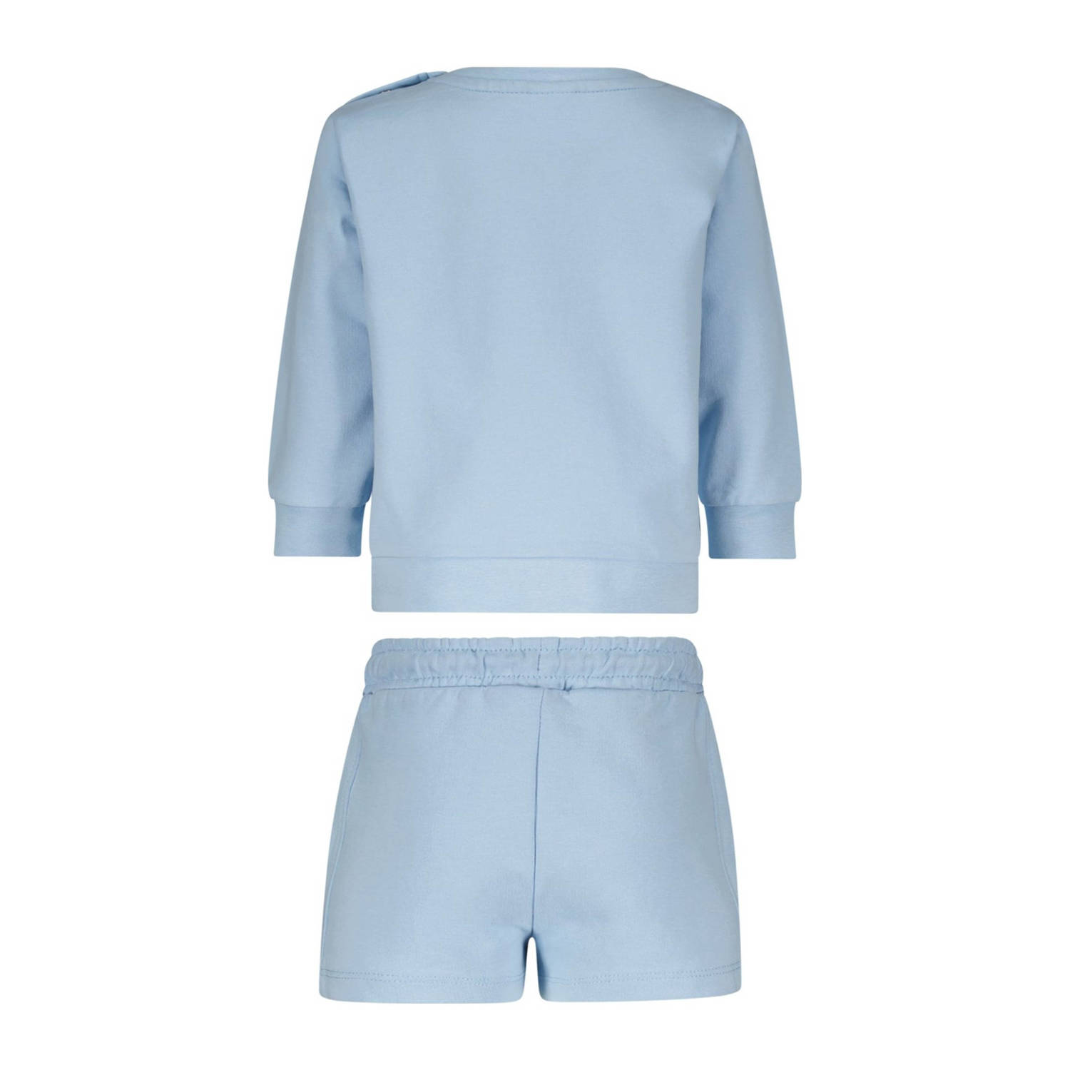 B.Nosy sweater + sweatshort lichtblauw