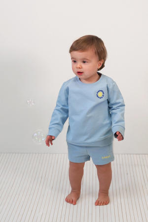 sweater + sweatshort lichtblauw