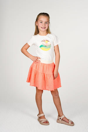 midi rok oranje