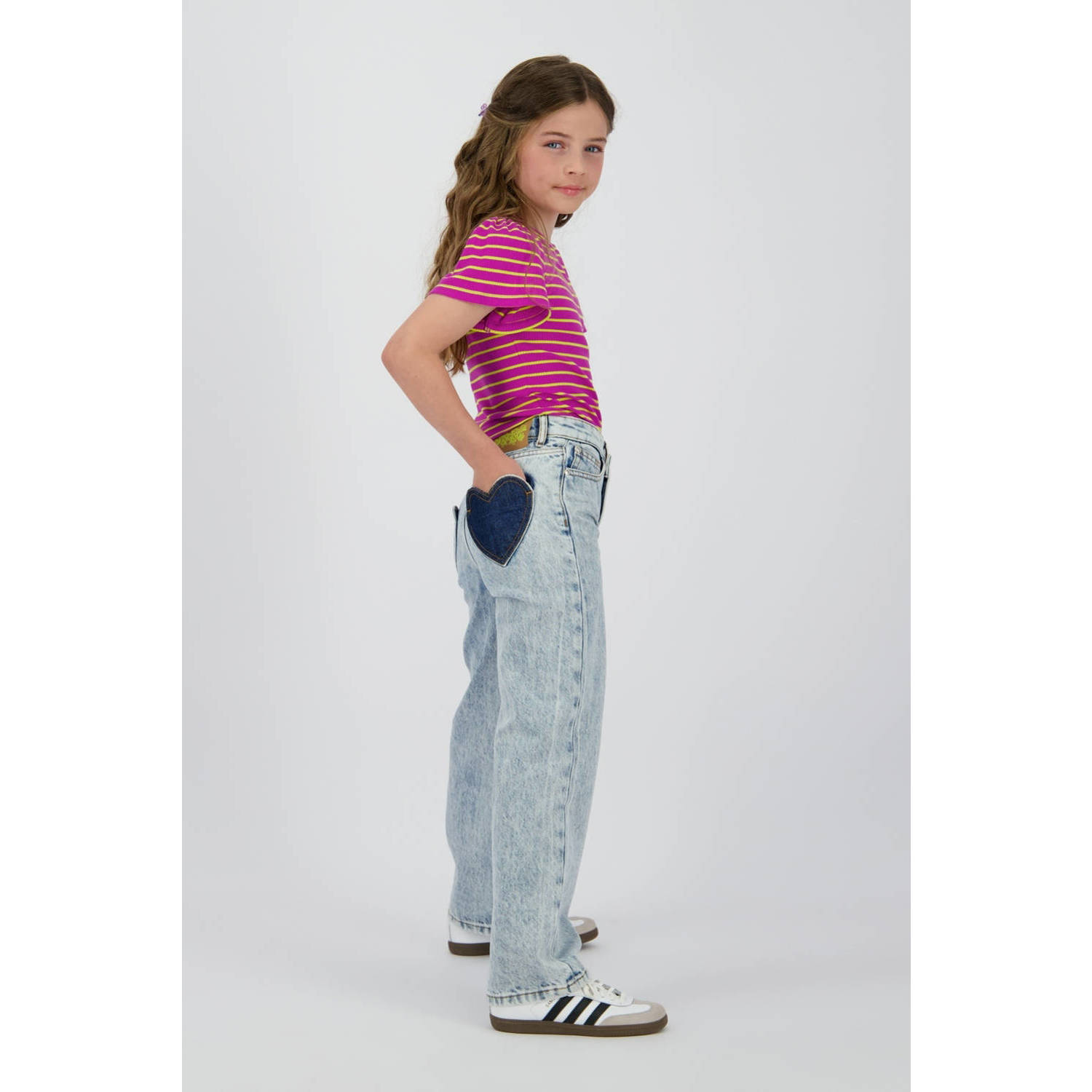 Vingino wide leg jeans light blue denim