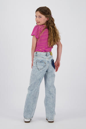wide leg jeans light blue denim