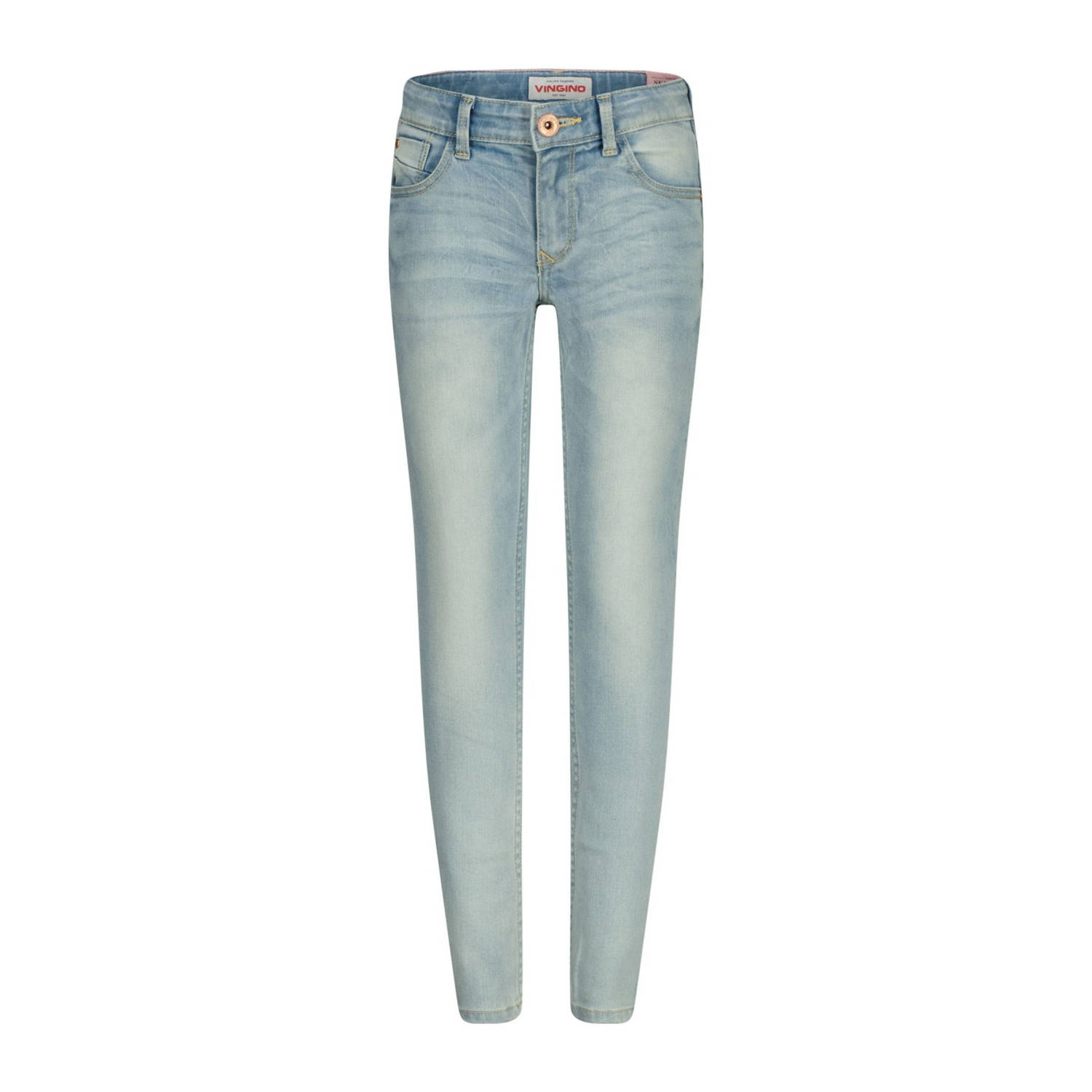 Vingino regular waist skinny jeans light blue denim