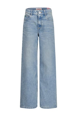 wide leg jeans light blue denim