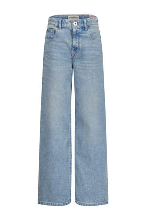 wide leg jeans light blue denim