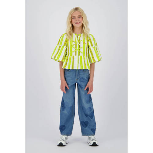 Vingino wide leg jeans medium blue denim afbeelding