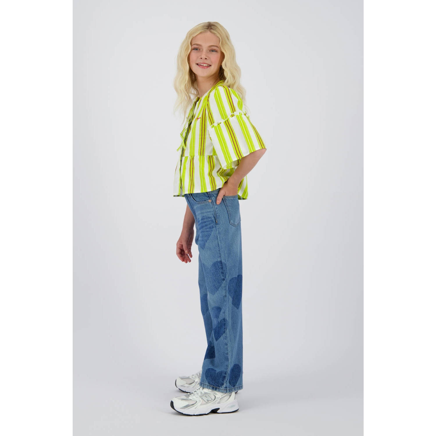 Vingino wide leg jeans medium blue denim