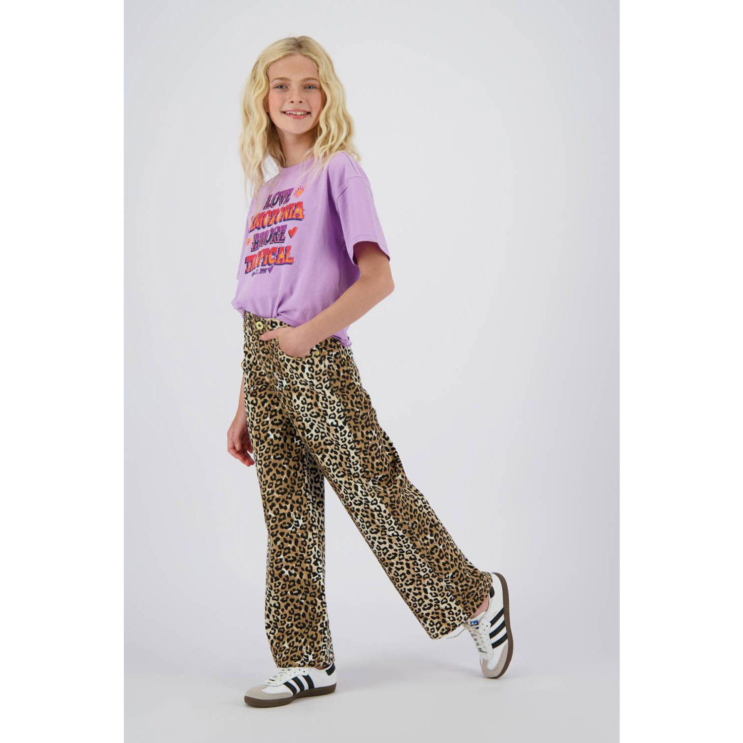 Vingino wide leg jeans beige