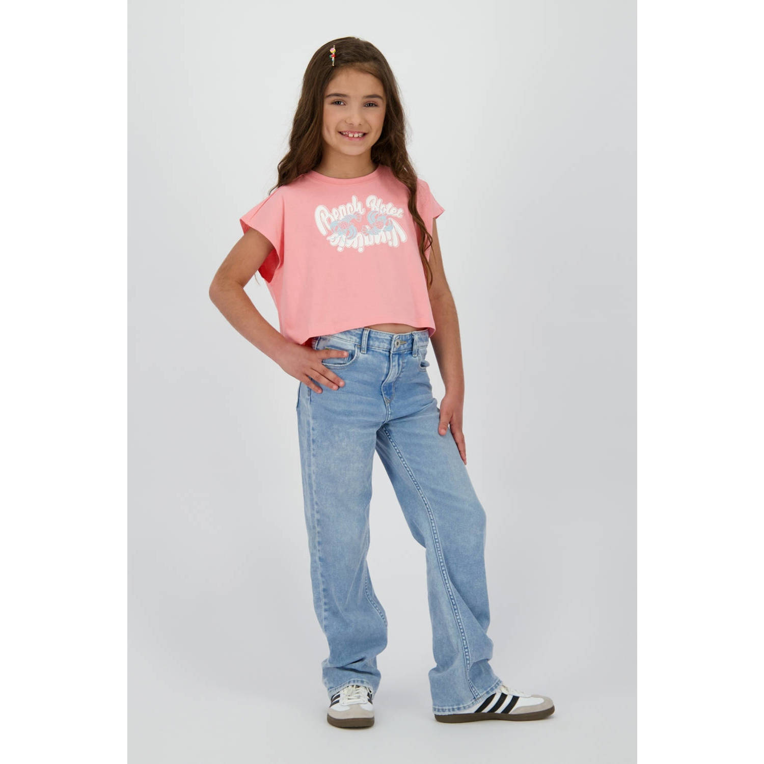 Vingino high waist wide leg jeans light blue denim