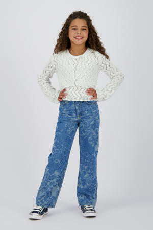 high waist wide leg jeans medium blue denim