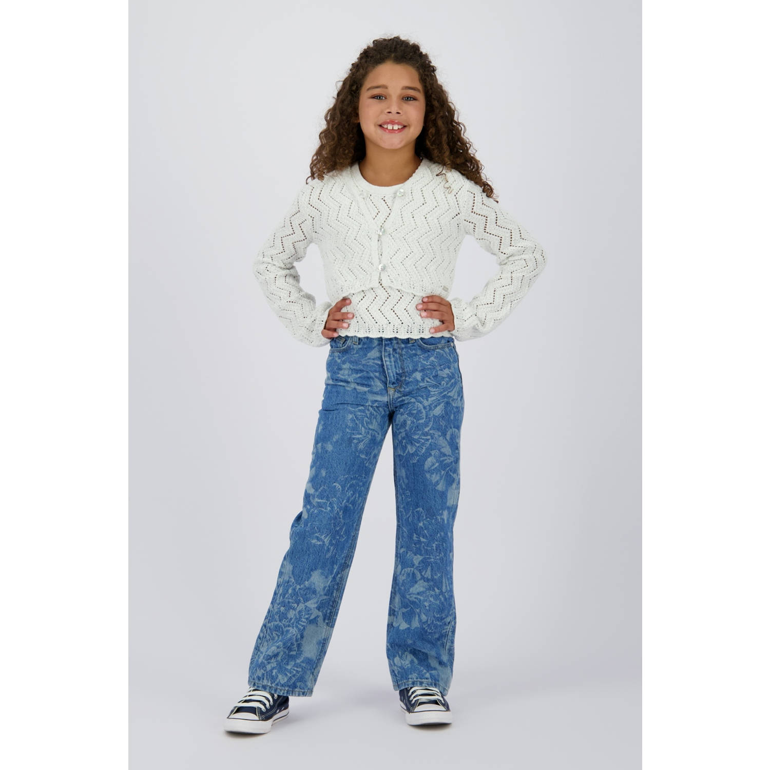 Vingino high waist wide leg jeans medium blue denim