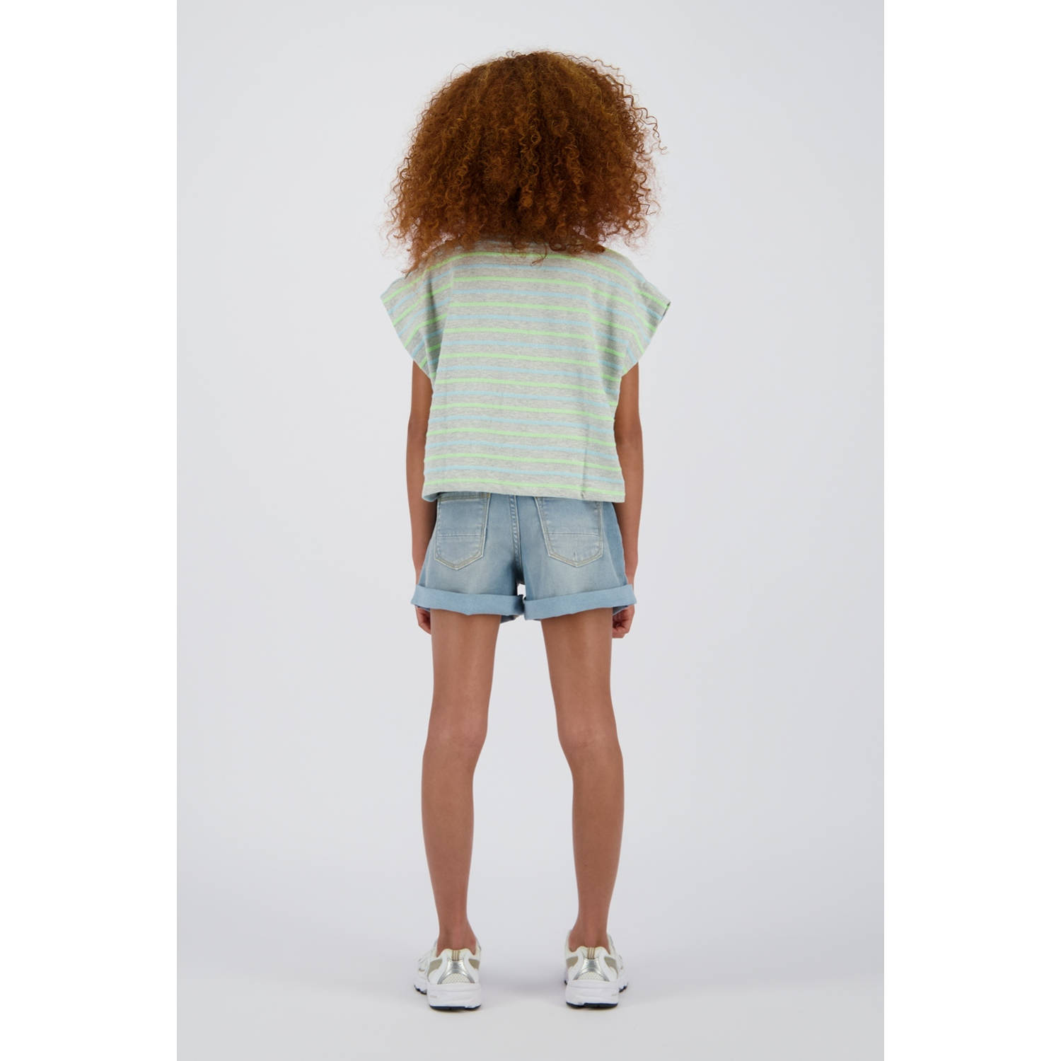 Vingino regular denim short light blue denim