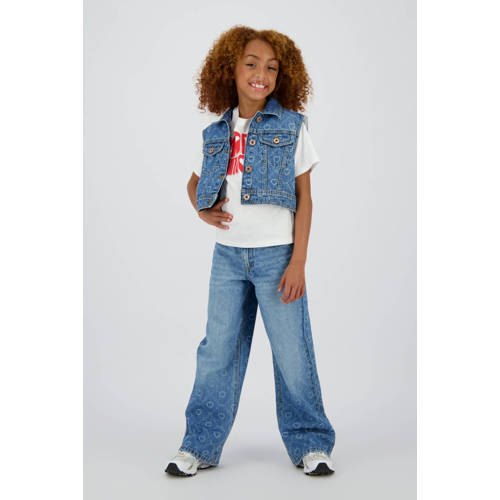 Vingino wide leg jeans medium blue denim afbeelding