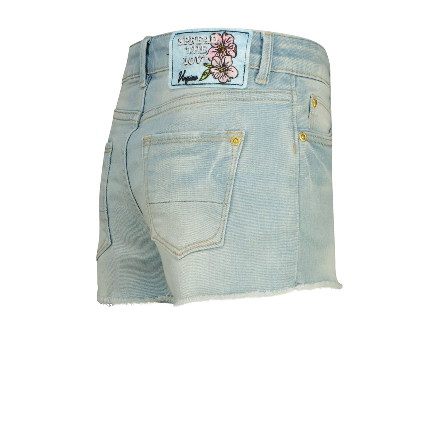 Vingino regular denim short light blue denim