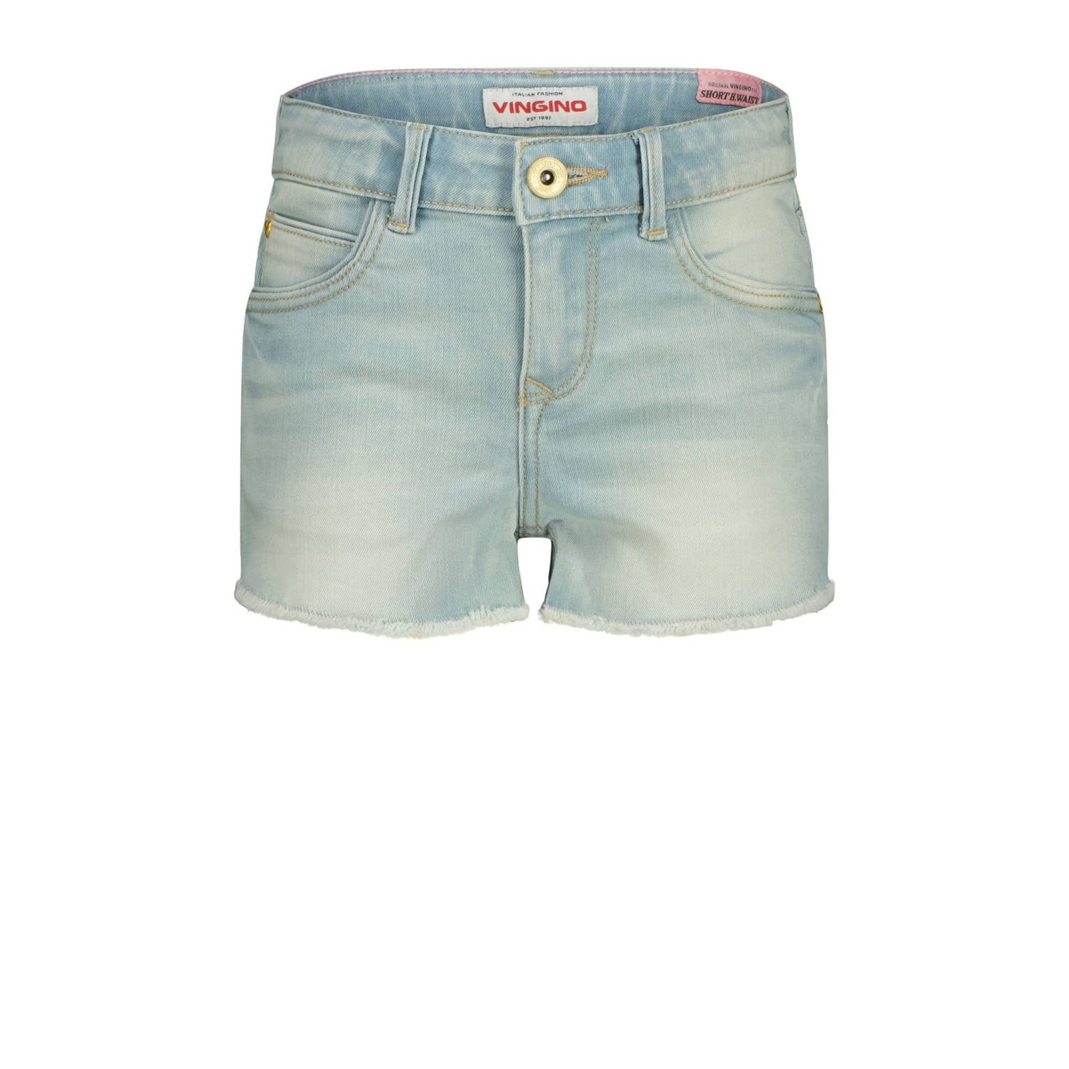 Vingino regular denim short light blue denim