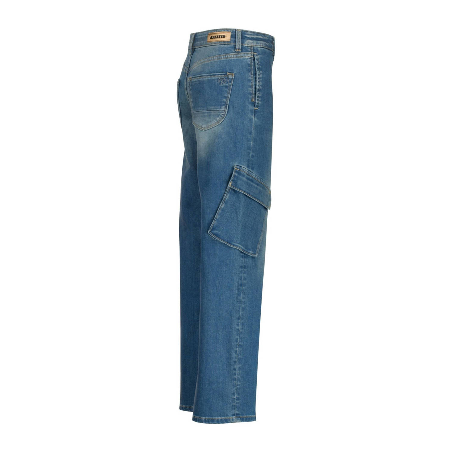 Raizzed wide leg regular waist jeans medium blue denim
