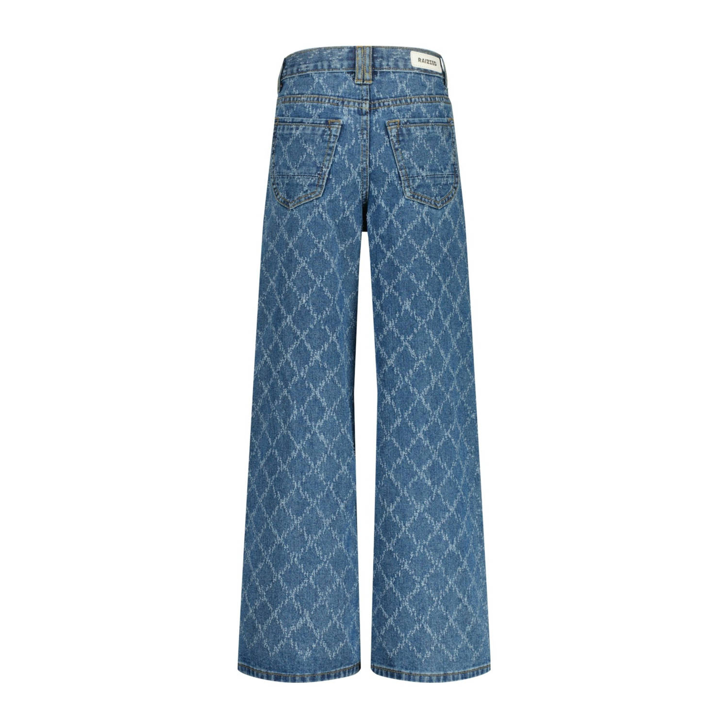 Raizzed wide leg regular waist jeans medium blue denim