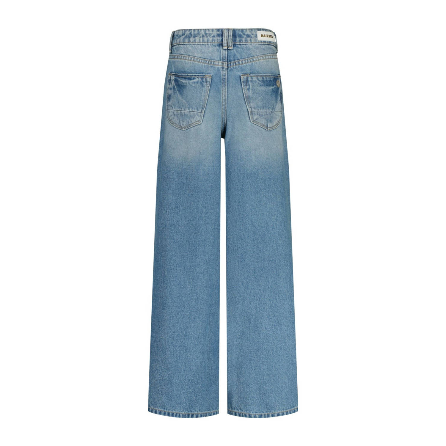 Raizzed wide leg regular waist jeans medium blue denim
