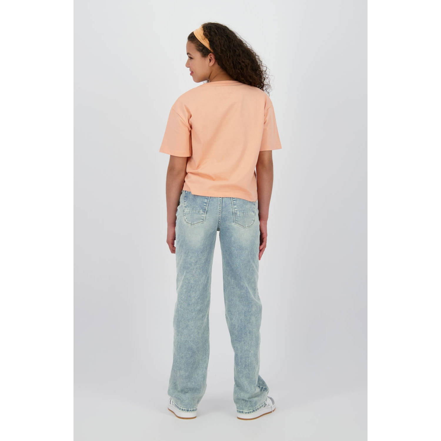 Raizzed wide leg regular waist jeans light blue denim