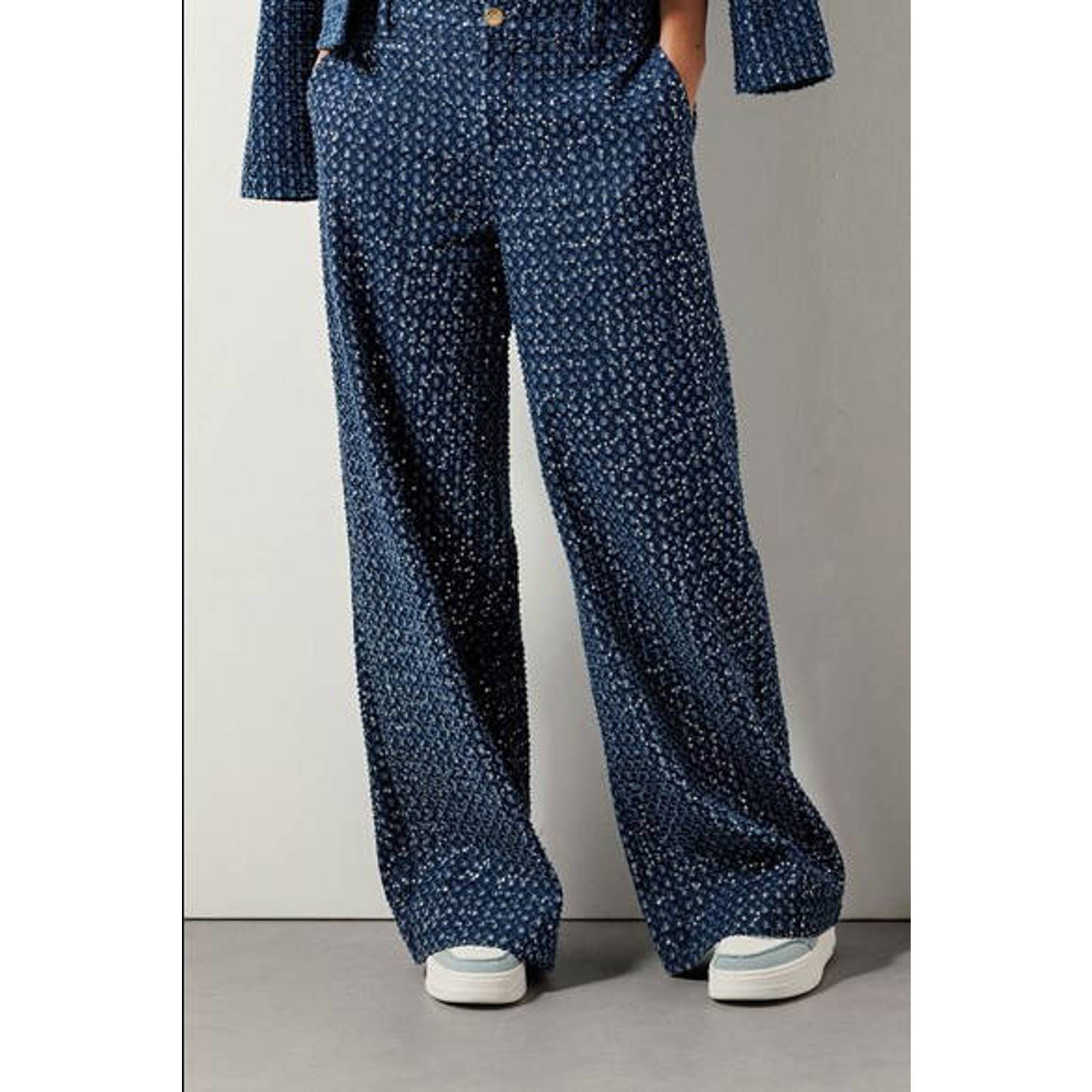 Tramontana medium blue denim met glitter