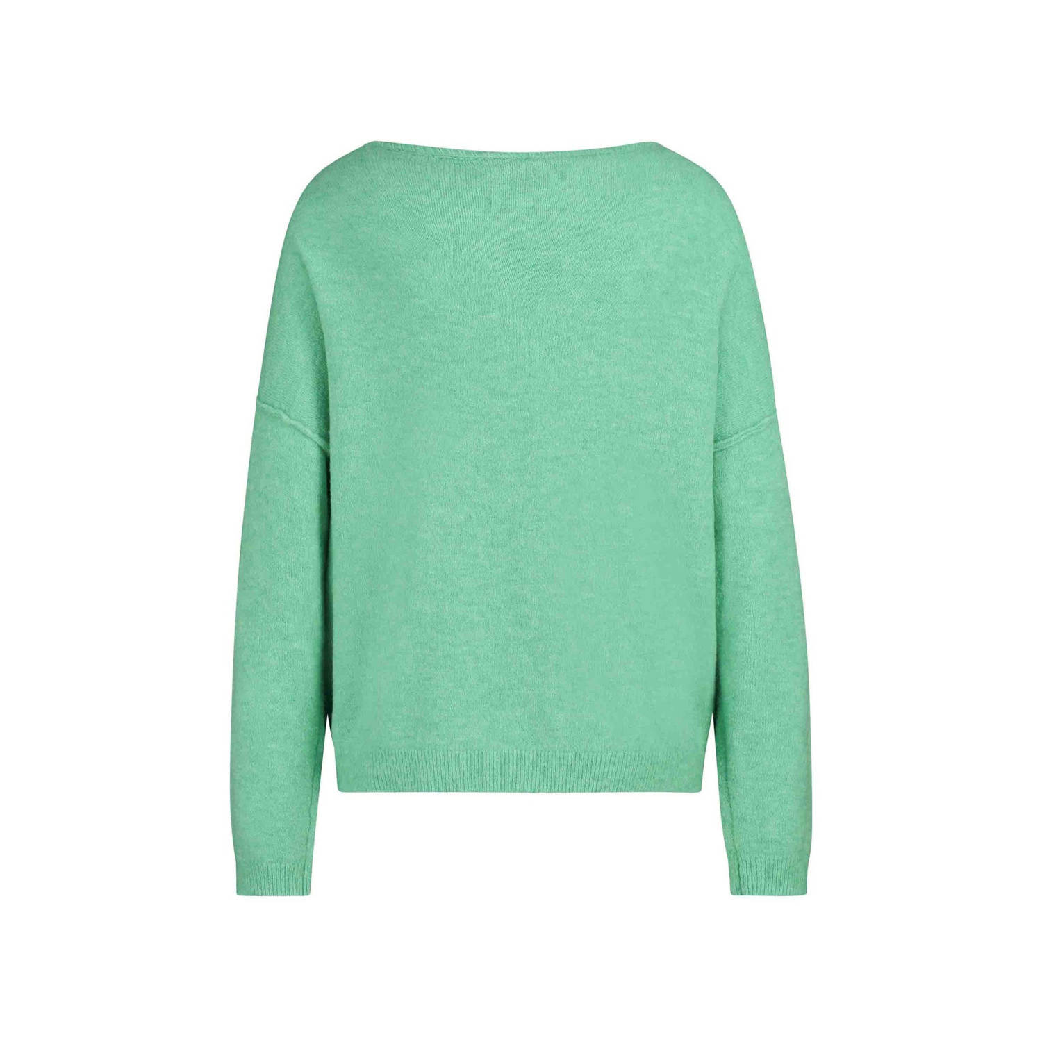 Expresso trui groen fijn gebreid