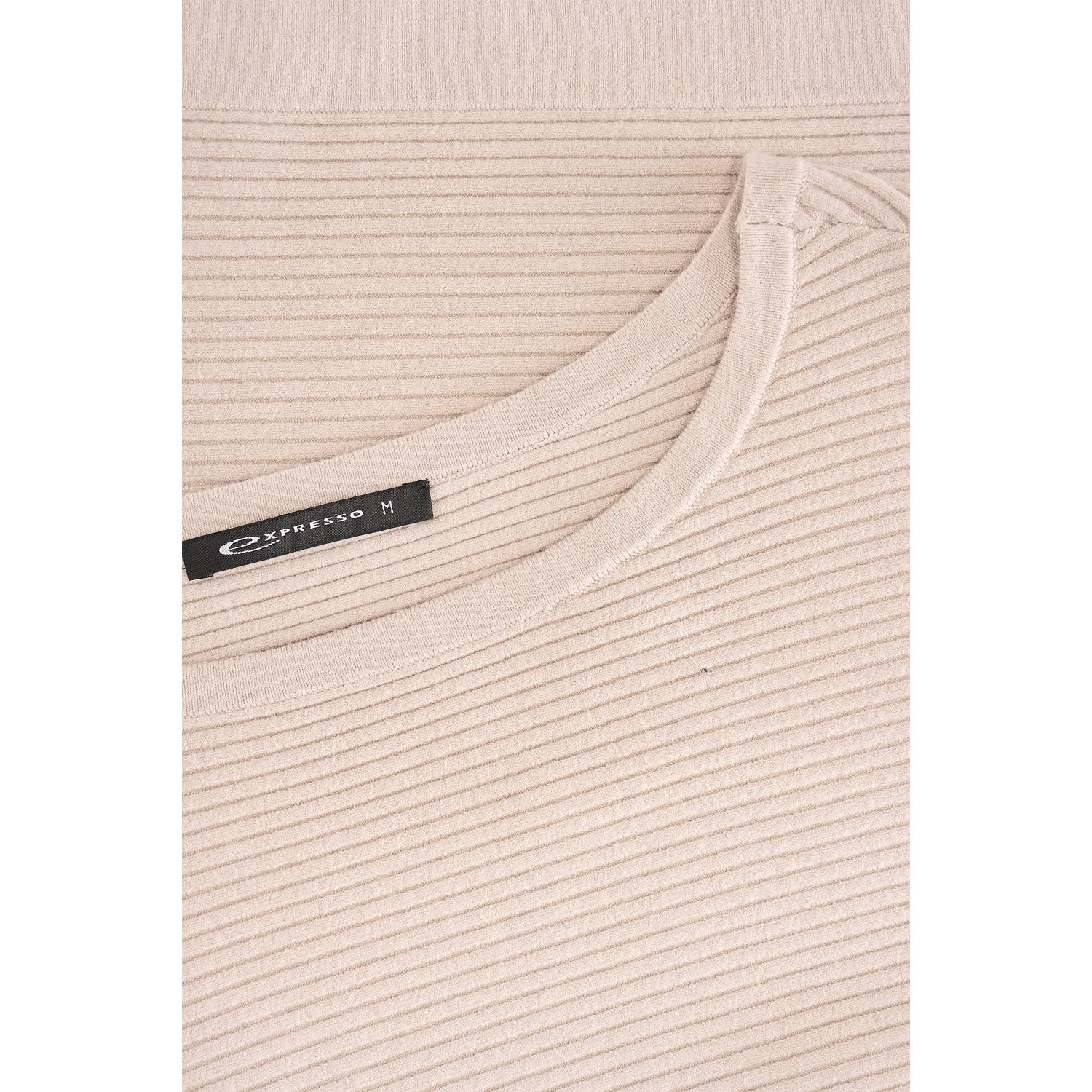 Expresso trui rib gebreid beige