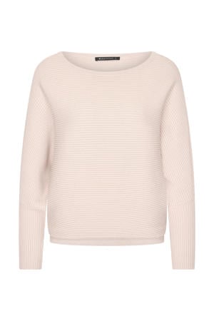 trui rib gebreid beige