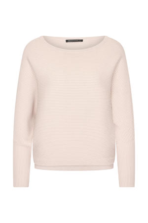trui rib gebreid beige