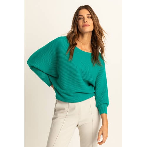 Expresso trui groen rib gebreid afbeelding