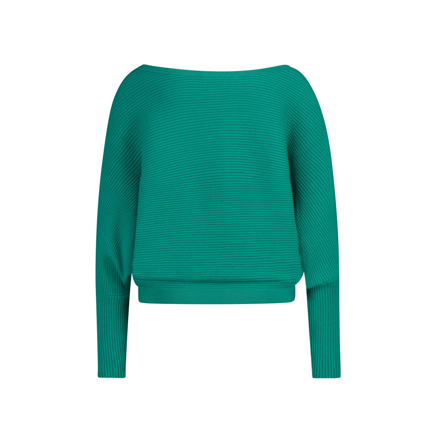 Expresso trui groen rib gebreid