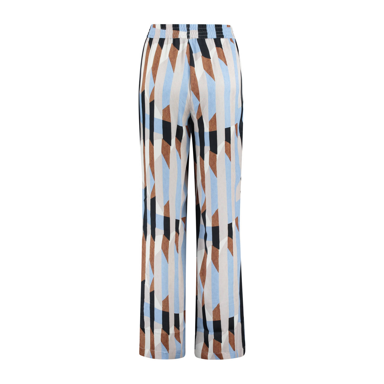 Expresso wide leg high waist broek multi