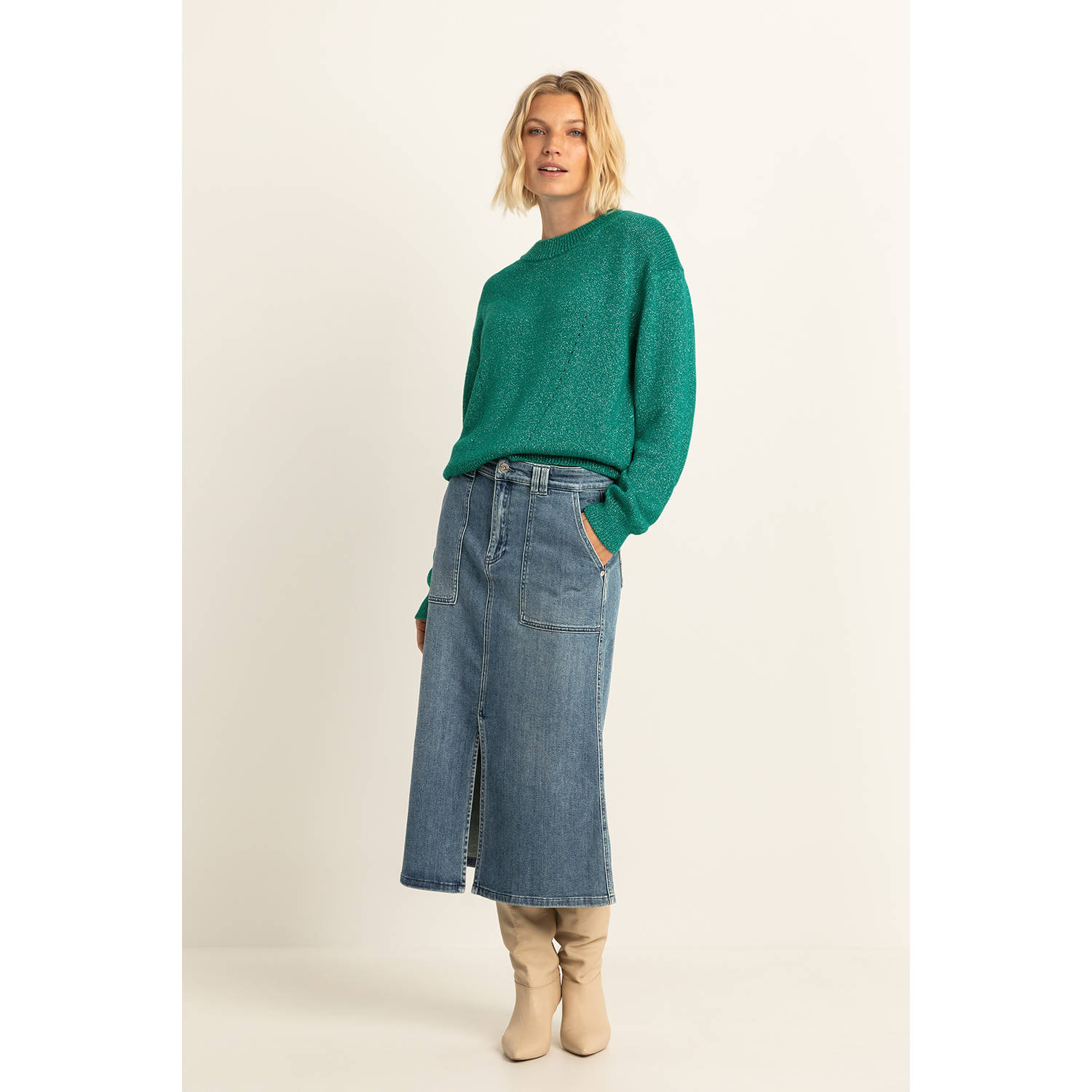 Expresso spijkerrok medium blue denim