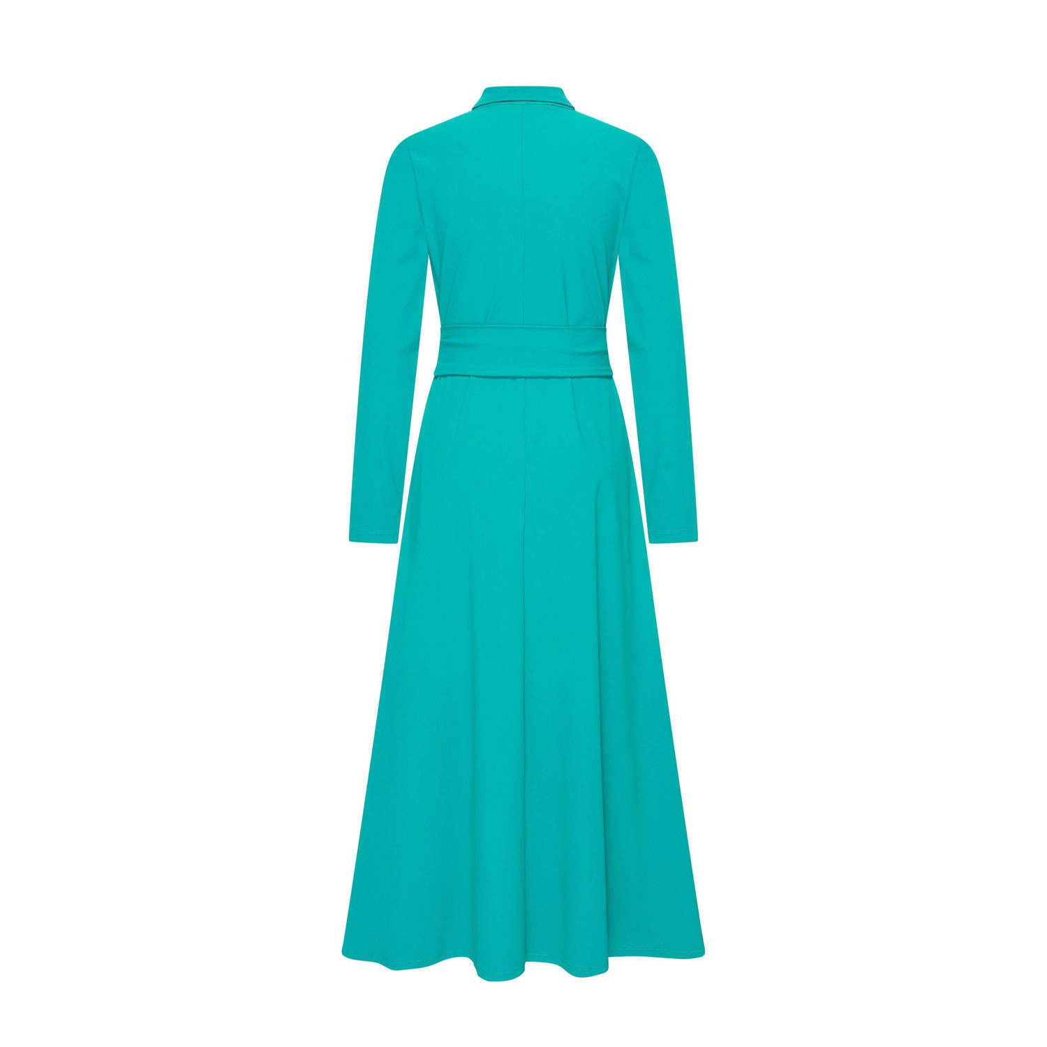 Expresso jurk van travelstof turquoise