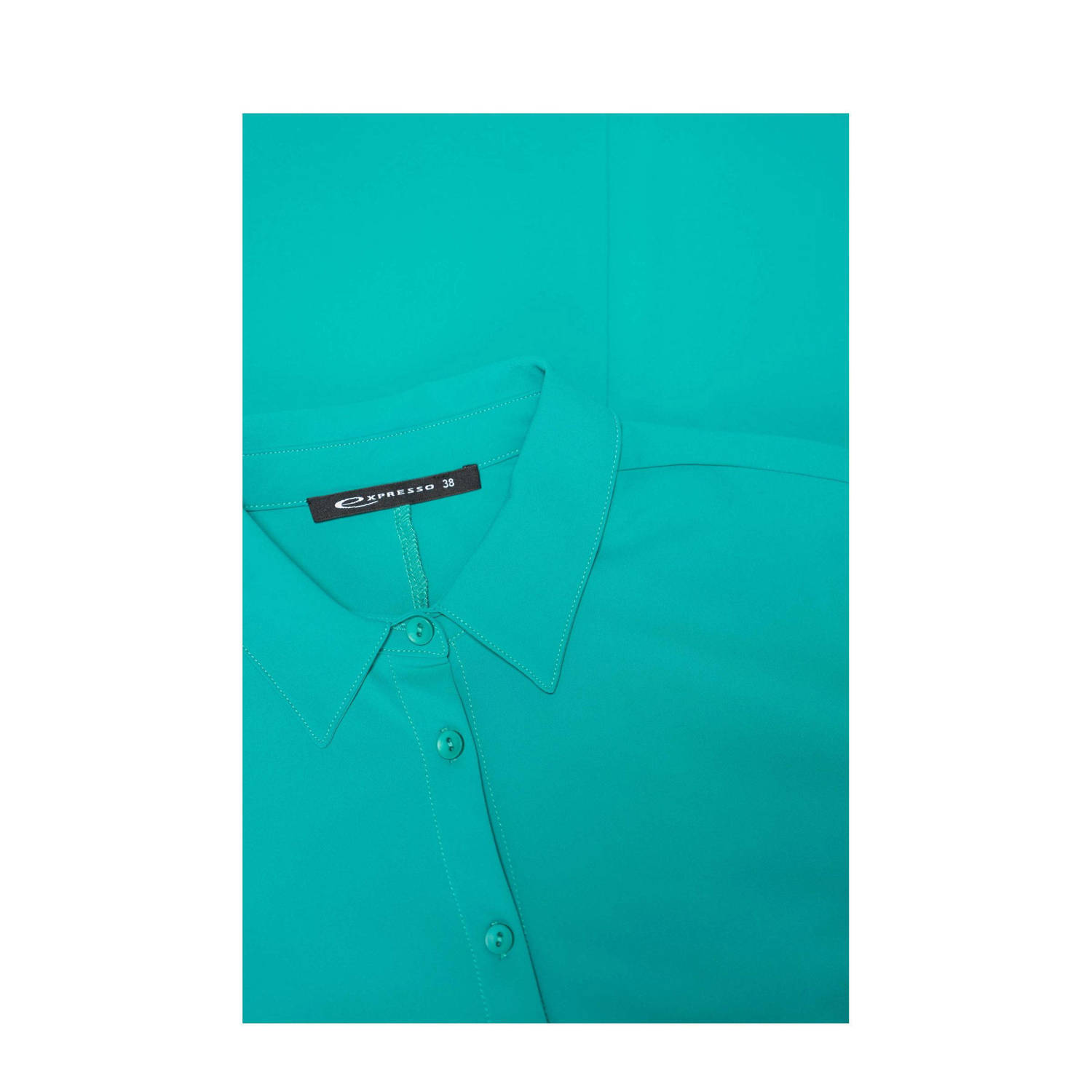 Expresso jurk van travelstof turquoise